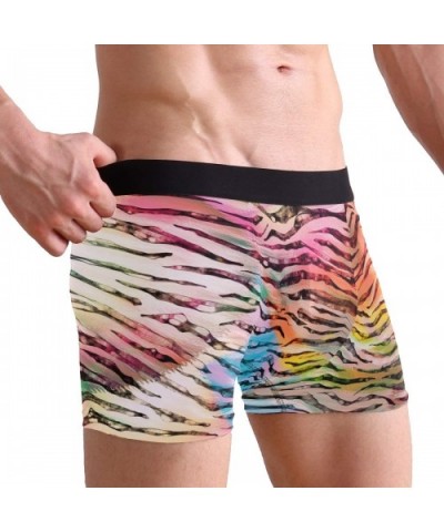 Funny Wild Animal Colorful Tiger Skin Pattern Boxer Briefs for Men Teen Boy Soft Breathable Underwear - CM18T920Z6E $23.19 Bo...