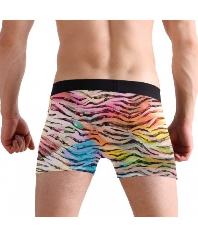 Funny Wild Animal Colorful Tiger Skin Pattern Boxer Briefs for Men Teen Boy Soft Breathable Underwear - CM18T920Z6E $23.19 Bo...