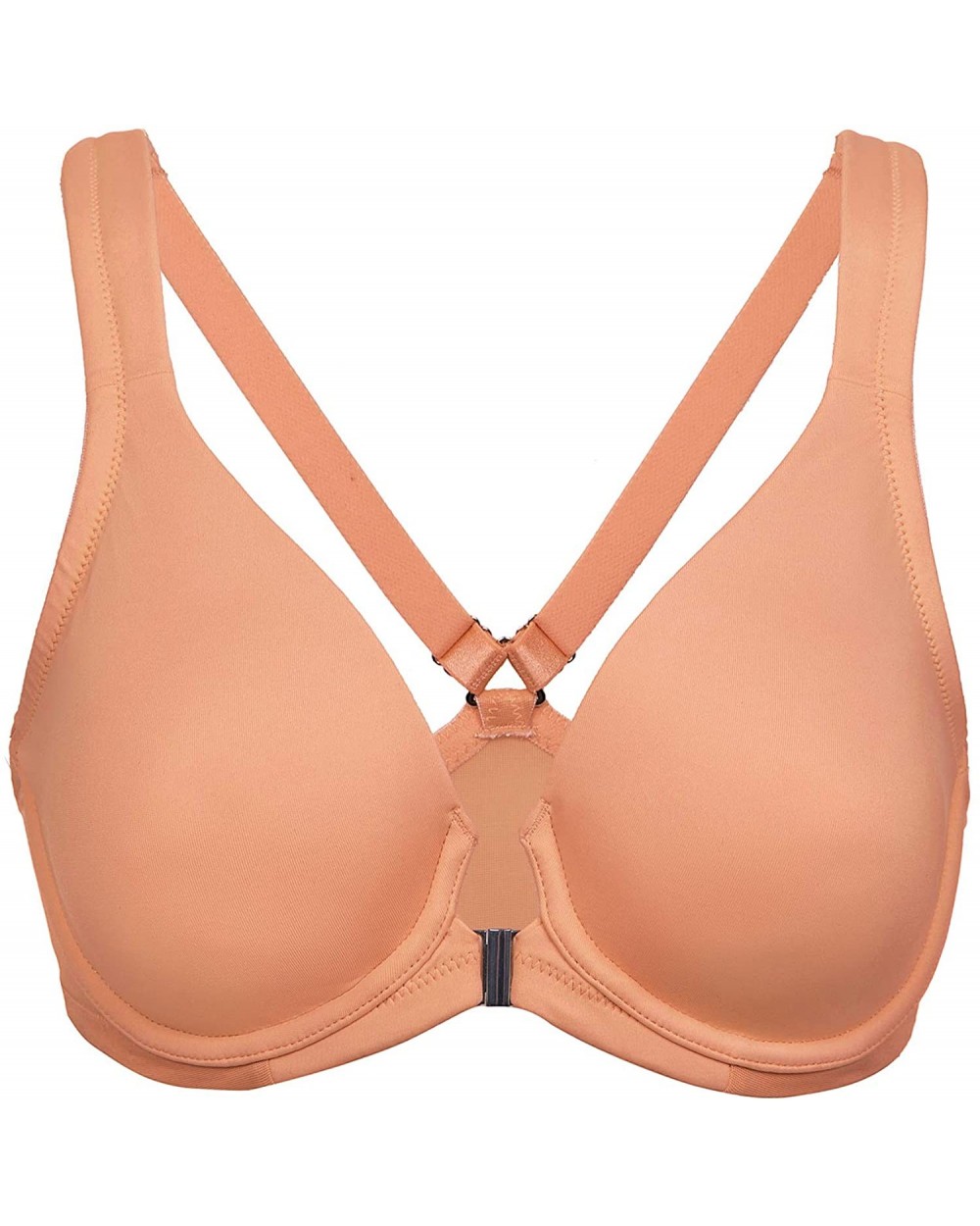 Women's Underwire Support Unlined Plunge Full Coverage Racerback Front Closure Bras - Sun Kissed - CS18WNSRLN2 $36.05 Bras