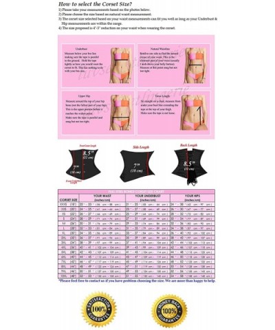 Heavy Duty 18/26 Double Steel Boned Waist Training Cincher Waspie Underbust Tight Shaper Corset - Pink Satin- (for Short Tors...