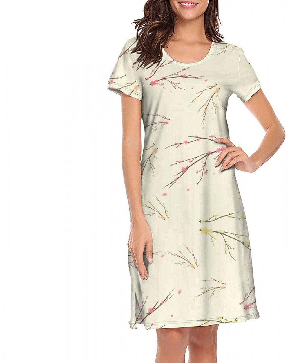 Women's Eritrea Flag Nightgown Short Sleeve Sleepshirts Dress - White-102 - C018ANE8EC9 $43.27 Nightgowns & Sleepshirts