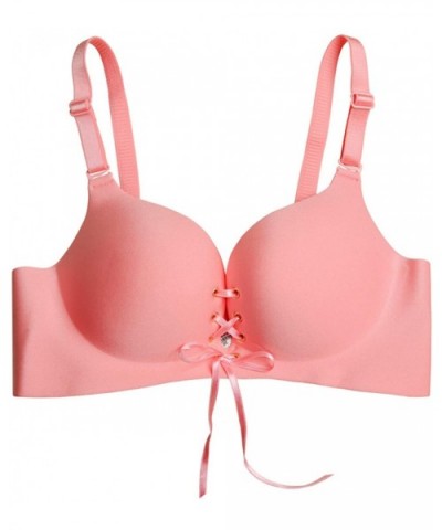 Two Cup Bra One Piece Seemless Wireless Brassiere for Women Soft Pad Bra Black - Pink - CV18CY85SID $20.31 Bras