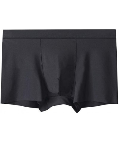 Mens Boxer Briefs Underwears Comfort Stretch Underpants Sexy Low Rise Short Leg Trunks Packs - 228(black*3) - C71943DG2EO $19...