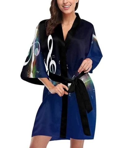 Custom Nautical Anchor Women Kimono Robes Beach Cover Up for Parties Wedding (XS-2XL) - Multi 4 - C6194UNU08H $75.97 Robes