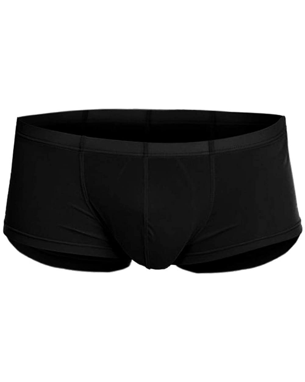 Men's Fashion Ultra-Thin Sexy ice Silk Ultra-Thin Seamless Breathable Underwear - Black - CA18NHWDW6S $18.78 Briefs