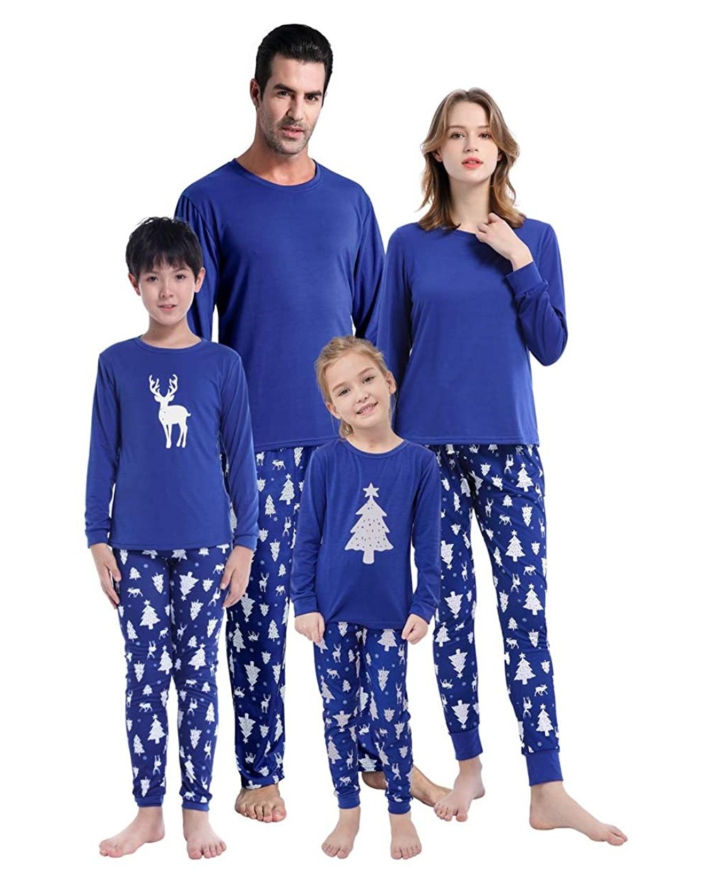 Matching Family Christmas Pajamas Set Soft Cotton Clothes Sleepwear - Christmas Tree - CS18KOOZGZ9 $25.74 Sleep Sets