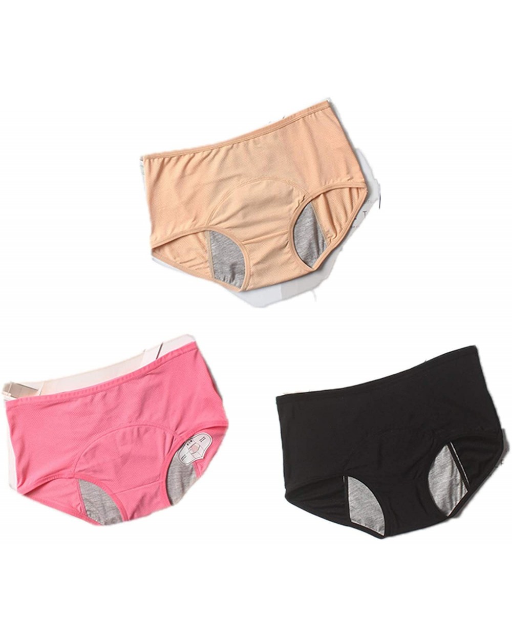 3Pcs Leak Proof Menstrual Panties Cotton Panties Women Sexy Physiological Underwear - 1 - CE18ADAOI2I $26.18 Panties