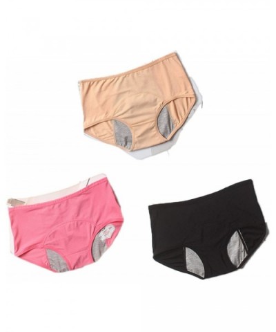 3Pcs Leak Proof Menstrual Panties Cotton Panties Women Sexy Physiological Underwear - 1 - CE18ADAOI2I $26.18 Panties