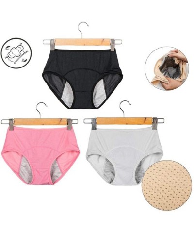 3Pcs Leak Proof Menstrual Panties Cotton Panties Women Sexy Physiological Underwear - 1 - CE18ADAOI2I $26.18 Panties