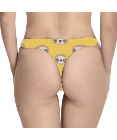Women's Cute Sloth Thongs Underwear Comfort Panty(XS-3XL) - Style 2 - CC18OR9S8O5 $38.81 Panties