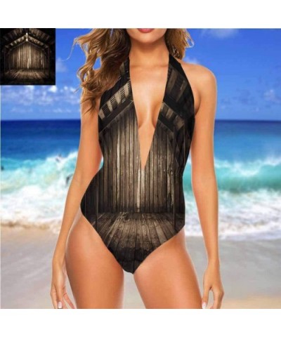 Triangle Bikini Sets Wooden Bridge to Sea Comfortable and Sexy - Multi 05 - CS19D3EICA7 $75.91 Robes