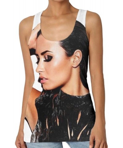 Demi Lovato Women Seamless Premium Classic Tank Top Black - Black - CZ197NQI9M7 $29.57 Camisoles & Tanks