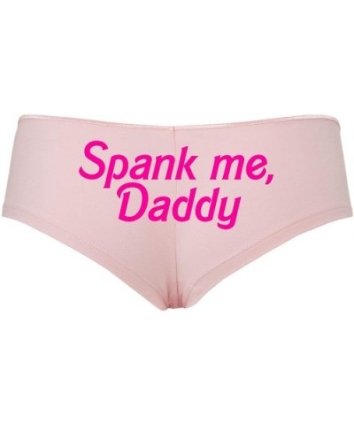 Spank Me Daddy for DDLG Princess Kittens Cute Pink Boyshort - Hot Pink - CB18SOOKWMN $20.54 Panties