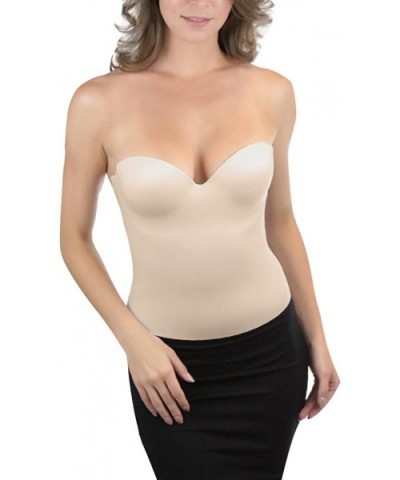 Women's Seamless Open-Back Shaping Corset - Beige - CO12BAYB5KJ $29.17 Shapewear