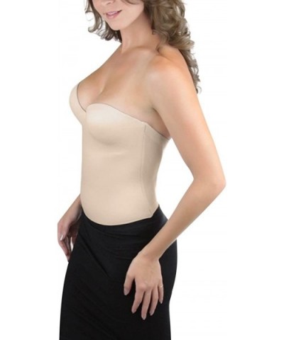 Women's Seamless Open-Back Shaping Corset - Beige - CO12BAYB5KJ $29.17 Shapewear