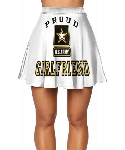 Proud Us Army Girlfriend Womans Attractive Flared Mini Skirts Slim Fit Skirt - CQ19D0MX3S0 $49.37 Slips