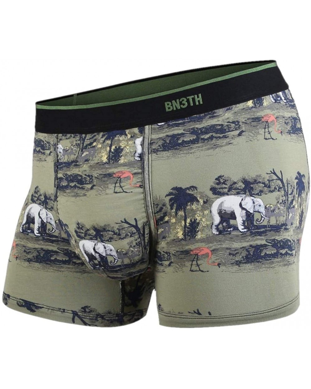 Men's Print Classic Trunk (Savannah Green- X-Large) - CC18N0ART0L $39.58 Trunks