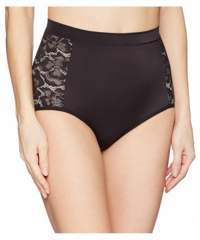 Women's Firm Foundations Tame Your Tummy Anti-Static Brief - Black Combo - CP180WY6KOR $31.05 Shapewear