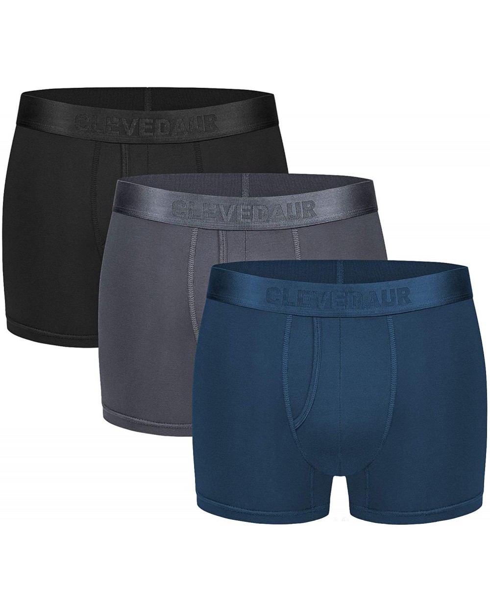 Men's Underwear 3 Pack Lenzing Micromodal Trunks Underwear for Men - C 3 Pack Black/Grey/Navy-4" (Fly) - CL18HXOXSEC $27.92 T...