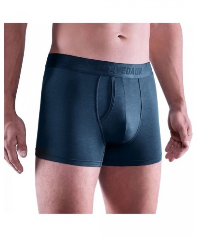 Men's Underwear 3 Pack Lenzing Micromodal Trunks Underwear for Men - C 3 Pack Black/Grey/Navy-4" (Fly) - CL18HXOXSEC $27.92 T...