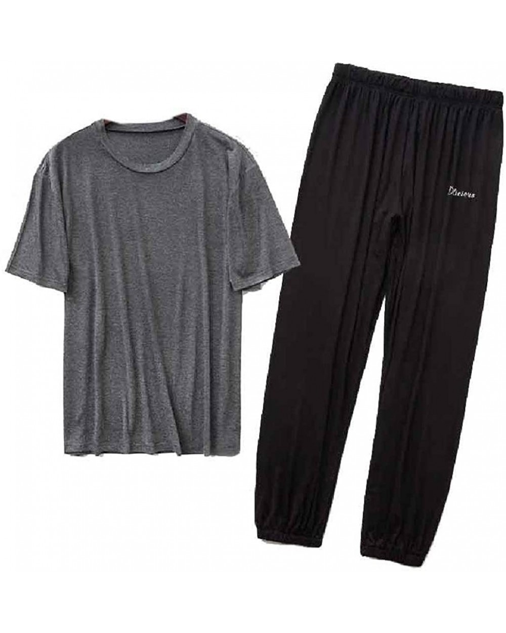 Summer 2-Piece Long Pants Casual Loose Thin Lounger Pjs Set - As2 - CN199QQIZLE $54.64 Sleep Sets