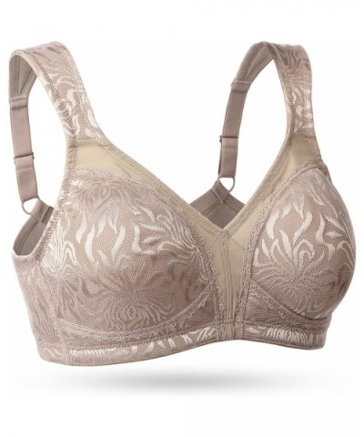 Women's Full Coverage Non Padded Comfort Minimizer Wire-Free Bra Plus Size - Toffee - CB1862U4CO4 $37.20 Bras