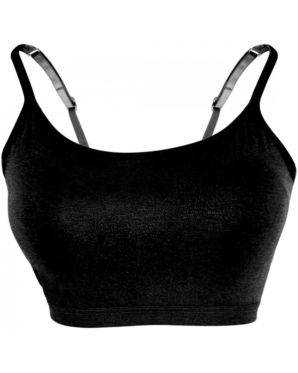 Mini Adjustable Women Camisole with Built in Bra- Sports Bra Tank Top Padded Shelf Seamless Comfortable cami - Black Mini - C...