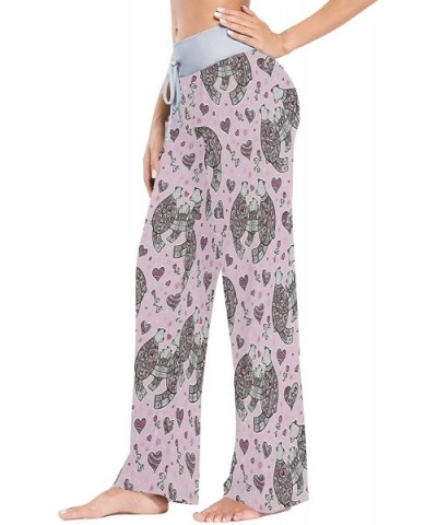 Women's Loose Casual Comfy Pajama Pants Drawstring Palazzo Wide Leg Lounge Pants - Color14 - CW197EIW4WT $43.73 Bottoms