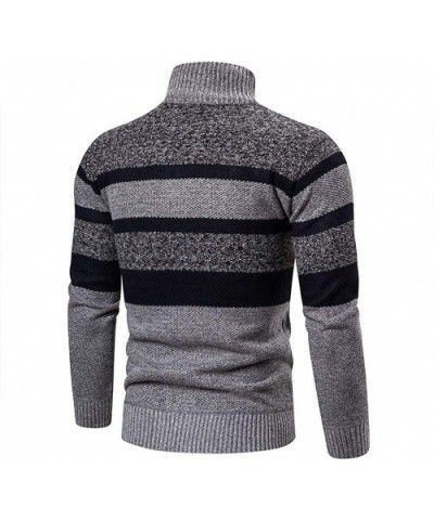 Men's Full Zip Casual Classic Soft Thick Knitted Cardigan Sweaters Long Sleeve with Pockets - Gray a - C3193EK770N $54.80 Und...