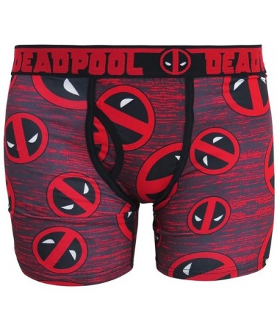 Deadpool Multi Logo Men's Boxer Briefs - CC17YSOYYKD $36.02 Boxer Briefs