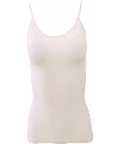 Luxury Modal Women's Spaghetti Straps Camisole. Proudly Made in Italy. - Naturale (Off-white) - CJ18TGGC0ZX $29.91 Camisoles ...