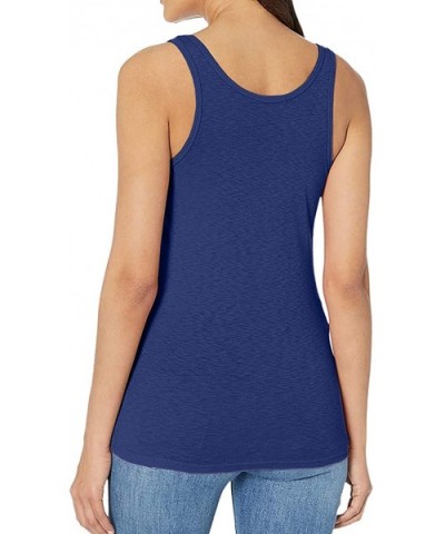 Tank Tops for Women Camisole with Built in Shelf Bra Stretch Undershirt Basic Layering Cami 1/3 Pack - Navy Blue - CA1982A4WS...