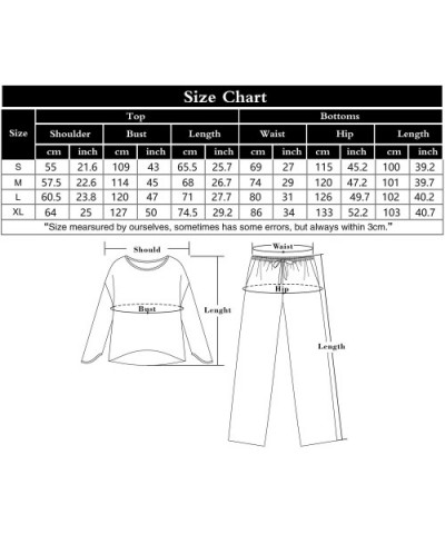 Women's Pajamas Set Long Sleeve Sleepwear Soft Sleepwear Set Lounge Nightgowns - Wine Red - CQ18Z5EQN4L $42.26 Sets