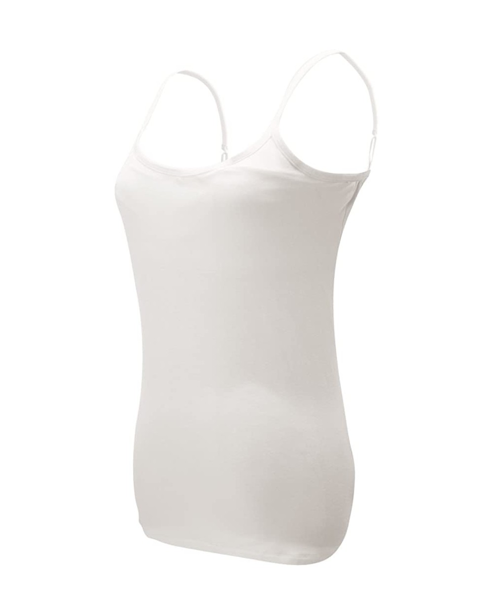 Women's Cami Camisoles Built in Shelf Bra Adjustable Straps Tank Top - White - CD1825DAAGT $26.16 Camisoles & Tanks