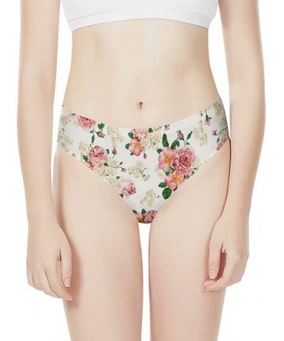 Women Panties Elastic Low Waist Girl Hipsters Underwear Funny Gift - Floral-5 - CU194GGZ594 $17.83 Panties