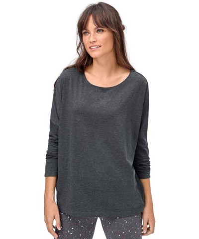 Women's Plus Size Boxy Sleep Tee Pajamas - Heather Charcoal (3489) - C2199SN9587 $29.39 Tops