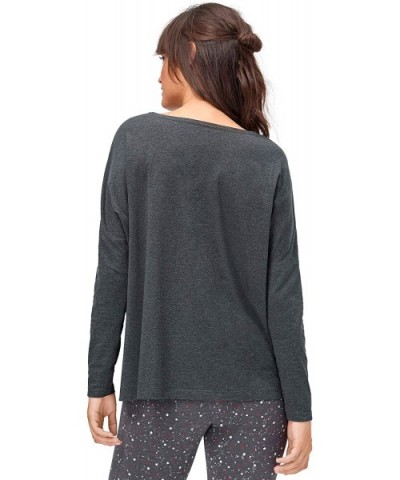 Women's Plus Size Boxy Sleep Tee Pajamas - Heather Charcoal (3489) - C2199SN9587 $29.39 Tops