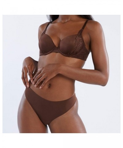 Women's Microfiber Thong - Spiced Nude - CB18UZXETZN $25.83 Panties