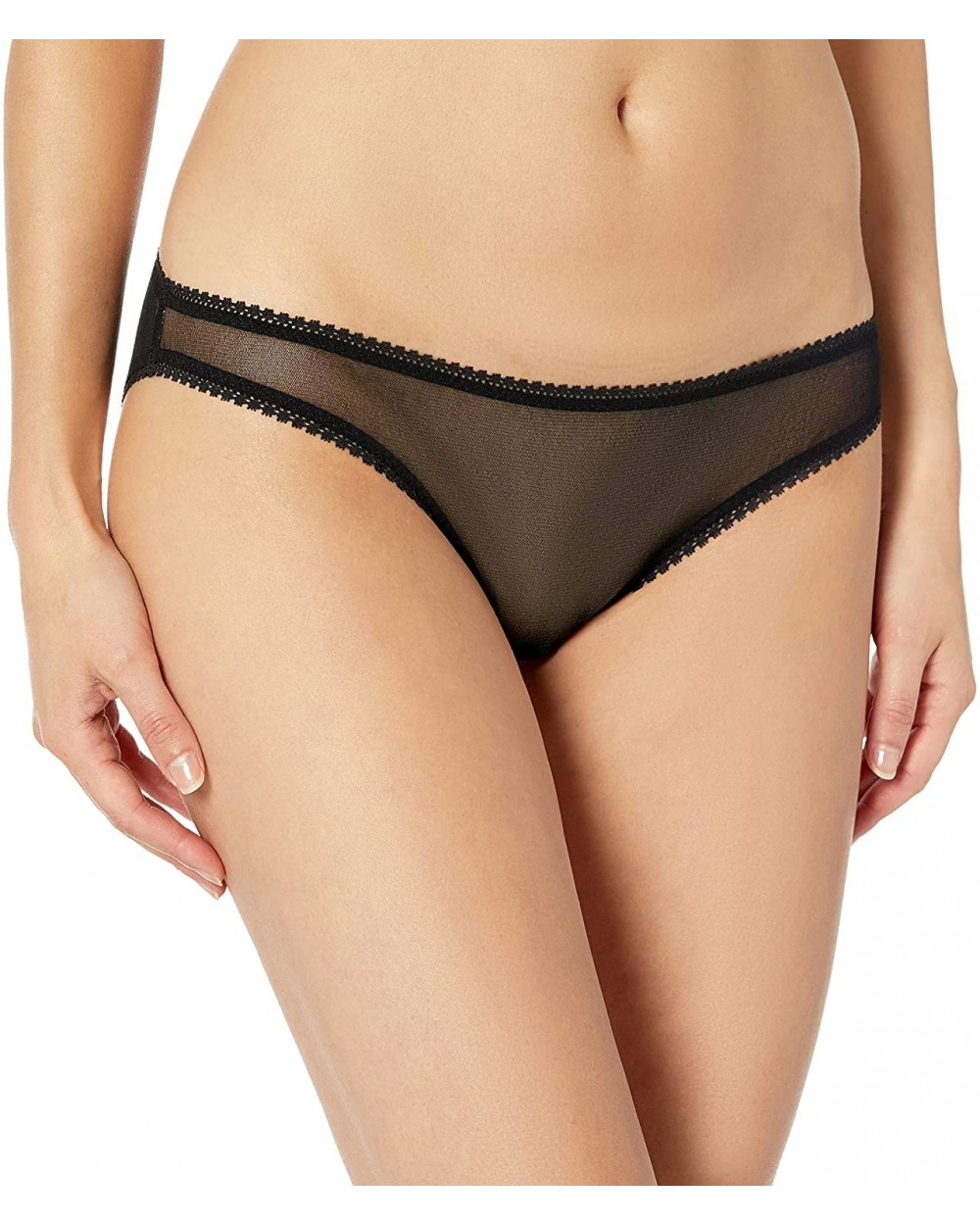 Women's Mesh Low-Rise Bikini Panty - Black - CV11126IEW9 $23.57 Panties