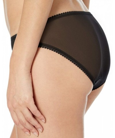 Women's Mesh Low-Rise Bikini Panty - Black - CV11126IEW9 $23.57 Panties