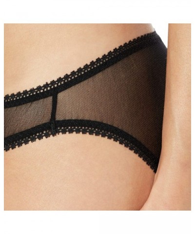 Women's Mesh Low-Rise Bikini Panty - Black - CV11126IEW9 $23.57 Panties