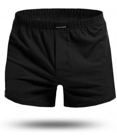 Men's Boxer Shorts Cotton Underwear Shorts Boxer Brief Cotton Knit Boxer Shorts Underwear - Black - CD197RS05Z3 $13.31 Boxers