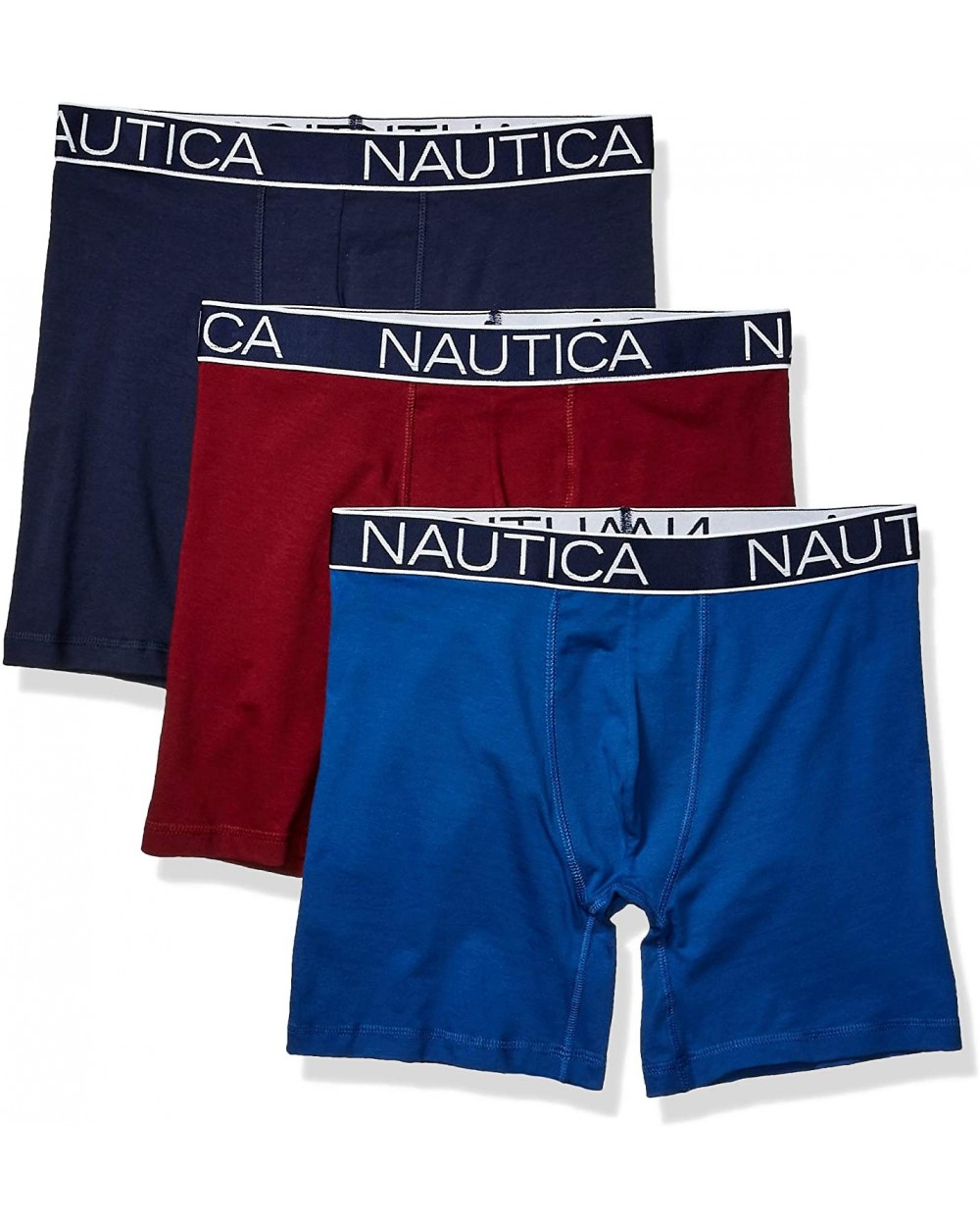 Men's 3-Pack Classic Underwear Cotton Stretch Boxer Brief - Peacoat/Monaco Blue/Tawny Port - CJ18RT6CKS2 $34.71 Boxer Briefs