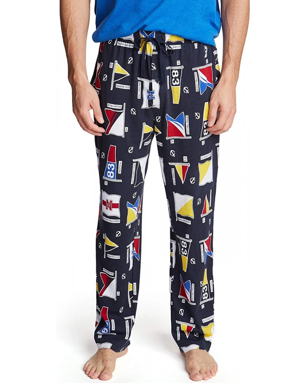 Men's Soft Woven 100% Cotton Elastic Waistband Sleep Pajama Pant - Multi-color - CX18IOWA5YH $54.13 Sleep Bottoms