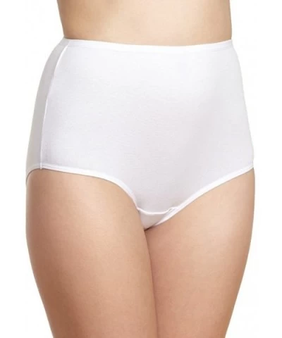 Women's Brief Panties Underwear -3 Pack- Soft Cotton Seamless Comfort Style - White - CK194O98L4D $29.27 Panties