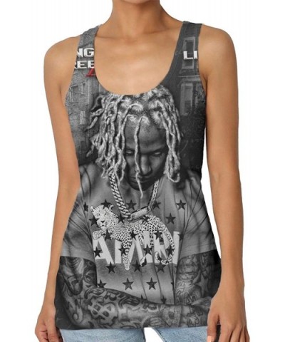 Lil Durk Women's Senior Round Neck Polyester Pattern Vest - CM1968HOXLW $31.53 Camisoles & Tanks