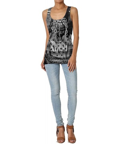 Lil Durk Women's Senior Round Neck Polyester Pattern Vest - CM1968HOXLW $31.53 Camisoles & Tanks