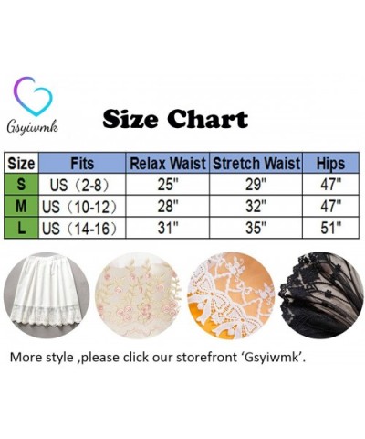 Half Slip for Women Skirt Extender with Lace Embroidery 100% Cotton Vintage Underskirt 22 Length Ivory - Ivory - C418SXLMZ5Z ...