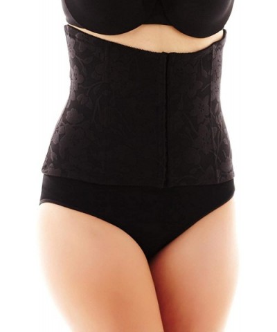 Style 2030 - High Waist Stretch Lace Waist Nipper - Black - C218IOX0CN3 $71.07 Shapewear