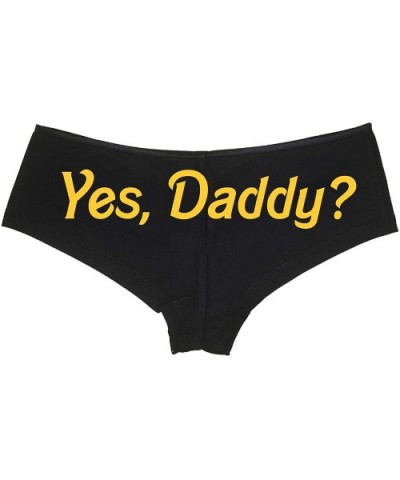 Yes Daddy DDLG Black Boyshort for Daddys Little Slut Princess - Yellow - CG18NUUK6CU $22.01 Panties